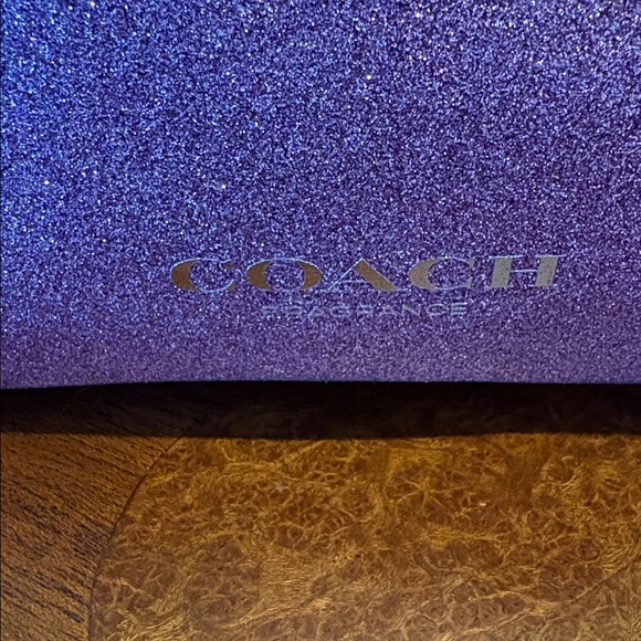 Coach make up bag fragrance bag, violet glitter/Silvertone lightweight NWOT - Picture 3 of 14